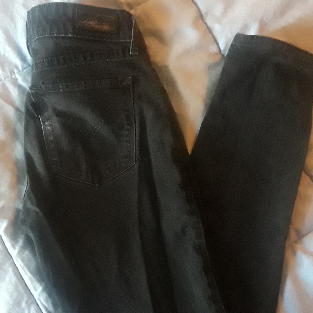 Levi straight skinny black jeans